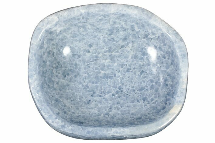 Polished Blue Calcite Bowl - Madagascar #209967